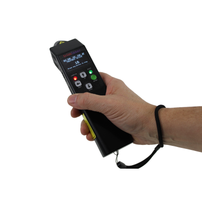 trimlaser on during treatment being held with timer counting down