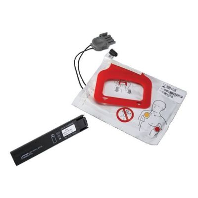 PhysioControl LifePak CR Plus Adult Defib Pads & Trickle Battery Kit