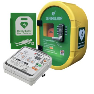 iPad SPR Semi Auto Defibrillator + Defibsafe 2 Cabinet + Sign - BUNDLE LIMITED OFFER