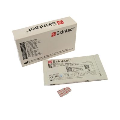 Skintact Easitabs RT-38 Adult resting  ECG tab electrode 25 x 21mm, carbon silver backed aqua -Tac