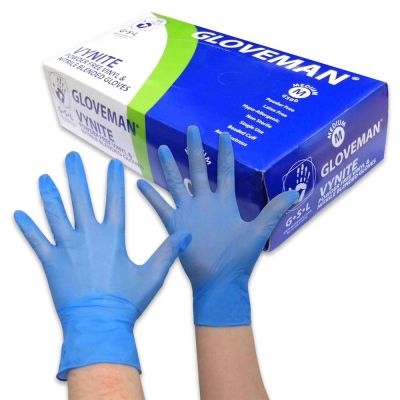 Powder & Latex Free Vynite Medical Gloves - Blue (Box of 100)
