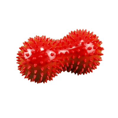 Spiky Peanut Massage Roller 14cm x 7cm (Red)