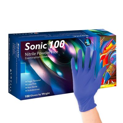 Powder & Latex Free Nitrile Medical Gloves - Cobalt (Box of 100)