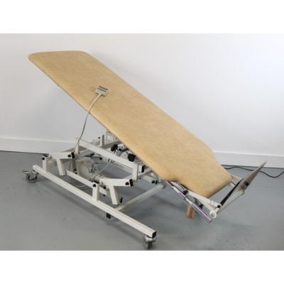 Akron 8622 Tilt Table With Beige Upholstery - New Hand Controller 