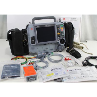 Physio Control Lifepak 15 Defibrillator unit with accessories