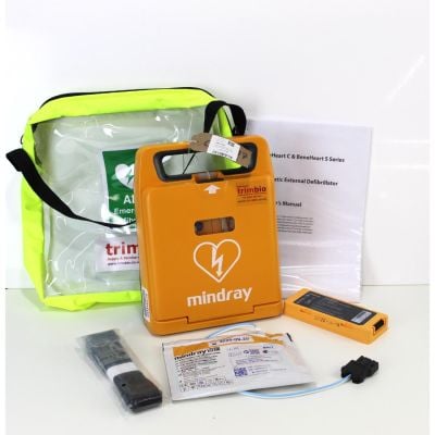 Mindray Beneheart C1A Semi Automatic AED Defibrillator  with NEW Battery & 1 x NEW Pack of Electrodes & NEW Carry Case