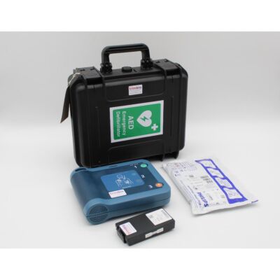 Philips Heartstart FRx Semi Automatic AED Defibrillator with accessories