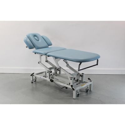 Seers Medical ST3559 Twin Lift Drop Arm Heavy Manipulation Hydraulic Couch face mid height with the head section lifted