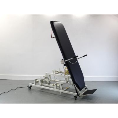 Akron A8622 Electric Tilt Table mid tilt of the table