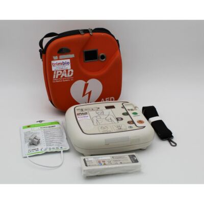 CU Medical Systems iPad SP01 Semi Automatic AED Defibrillator with accessories