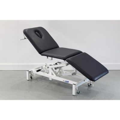 Mediplinth 3 section Hydraulic Couch front face mid height head lifted