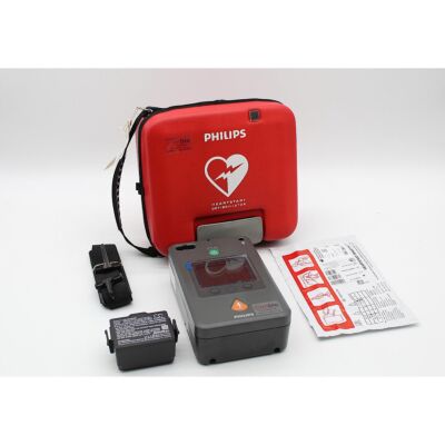 Philips Heartstart FR3 Semi Automatic AED Defibrillator with accessories