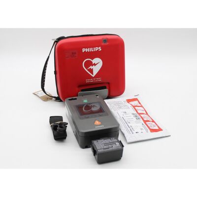 Philips Heartstart FR3 Semi Automatic AED Defibrillator with accessories
