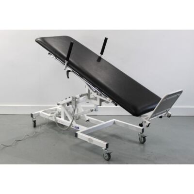 Mediplinth Tilt Table With Black Upholstery face mid height 60 degrees angle