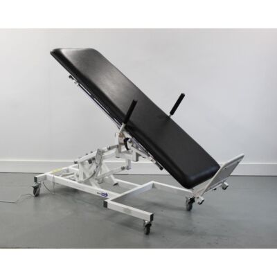 Mediplinth Tilt Table With Black Upholstery face mid height 60 degrees angle