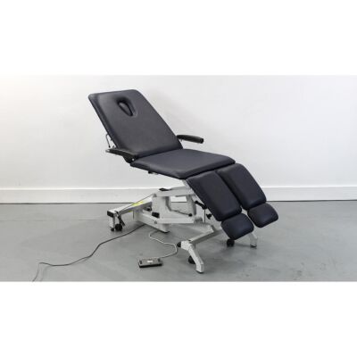 Plinth Electric Podiatry Chair mid height backrest lifted