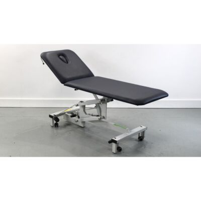 Plinth 2 Section Hydraulic Couch mid height with head section lifted