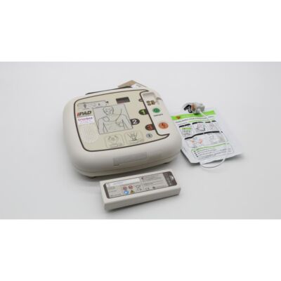CU Medical Systems iPad SP01 Semi Automatic AED Defibrillator with accessories