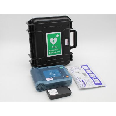 Philips Heartstart FRx Semi Automatic AED Defibrillator Robust Case with accessories