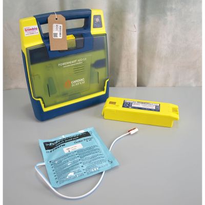 Cardiac Science G3 Semi Automatic AED Defibrillator with  Battery  (80%) & 1NEW Pack of Electrodes 