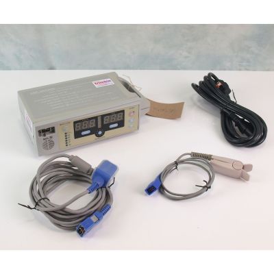 Nellcor N-550 Pulse Oximeter SPO2 Finger Monitor -  Sensor & Extension - NEW Battery