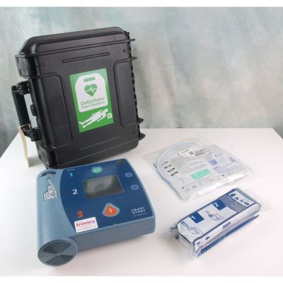 Philips  Heartstart FR2+ AED Defibrillator with NEW Battery (100%), 1 NEW Pack of Electrodes & Robust Carry Case