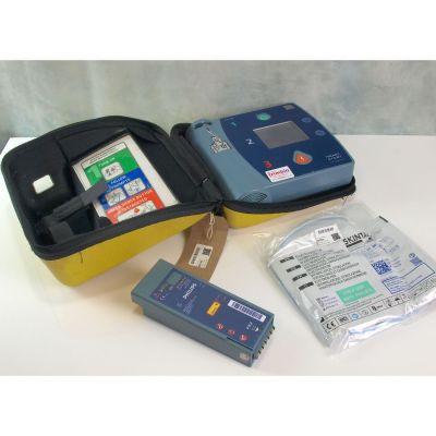 Philips Heartstart FR2+ AED Defibrillator with Battery (63%) , 1 Pack of NEW Electrodes & Carry Case