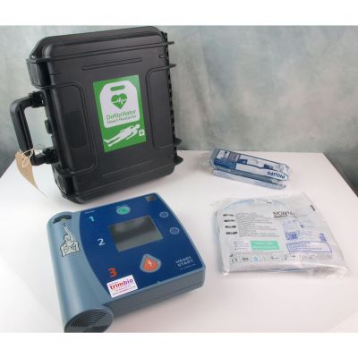 Philips  Heartstart FR2+ AED Defibrillator with NEW Battery (100%), 1 NEW Pack of Electrodes & Robust Carry Case