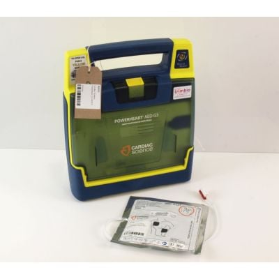 Cardiac Science G3 AED Semi Automatic Defibrillator with  1 Pack of NEW Electrodes