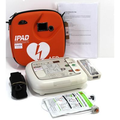 CU Medical iPAD SP1 Semi Automatic Defibrillator with NEW Battery & 1 x NEW Pack of Electrodes & carry case