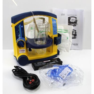 Laerdal Suction Unit LSU with Patient Canister, NEW battery & NEW U.K. Mains lead FULLY Refurbished