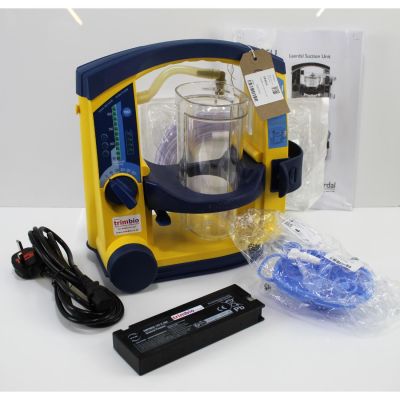 Laerdal Suction Unit LSU with Patient Canister, NEW battery & NEW U.K. Mains lead FULLY Refurbished