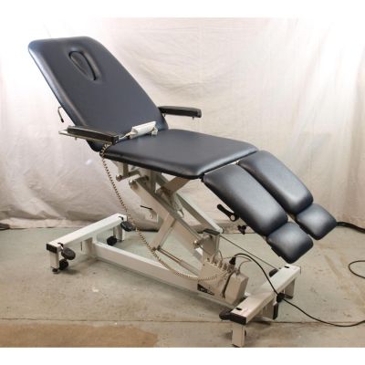 Plinth Podiatry / Orthopaedic Chair Electric with NEW Dark Blue Upholstery With Breathe Hole