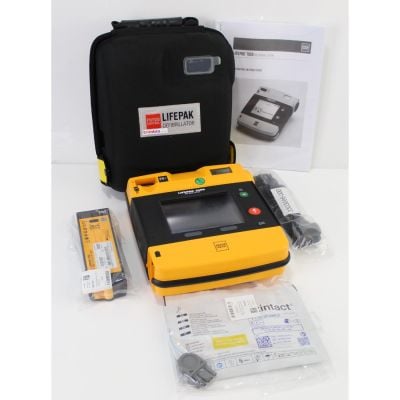 Physio Control Medtronic LifePak 1000 with NEW Battery (100%) & 1 Pack of NEW Electrodes & NEW Carry Case 