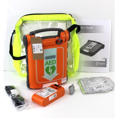 Cardiac Science G5 AED Semi Automatic with NEW Battery (100%) & 1 Pack of New Electrodes & New Yellow Bag
