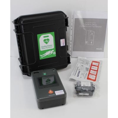 Philips Heartstart FR3 AED Defibrillator, with NEW Battery, 1 Pack of NEW Electrodes & NEW Robust Carry Case