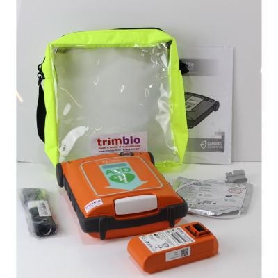 Cardiac Science G5 AED Semi Automatic with NEW Battery (100%) & 1 Pack of New Electrodes & New Yellow Bag
