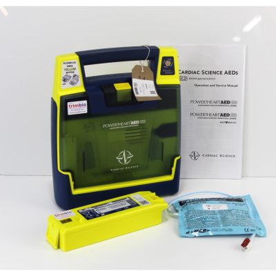 Cardiac Science G3 AED Semi Automatic Defibrillator with NEW Battery (100%) & 1 Pack of NEW Electrodes