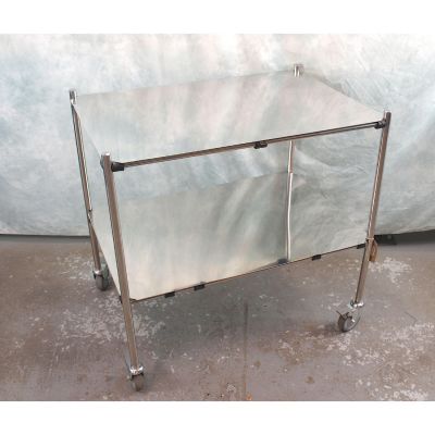Stainless Steel Dressing Trolley with 2 Fixed Shelves (91cm x 61cm)