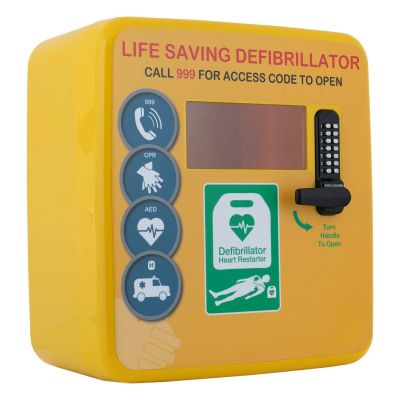 Outdoor Defibrillator Cabinet - Keypad Lock - Heater and LED Light