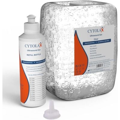 Ultrasound Gel 5 litres (5000gr) cubitainer with 250ml empty bottle