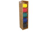 5 Rolls of trimband Resistive Exercise Band 45.7m (Yellow, Red, Green, Blue, Black) with Wooden Dispenser 