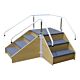 Corner Steps with Adjustable Height Handrails