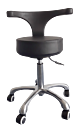 Affinity Curved Back Swivel Stool Black