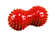 Spiky Peanut Massage Roller 14cm x 7cm (Red)