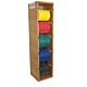 5 Rolls of Latex Free trimband Resistive Exercise Band 45.7m (Yellow, Red, Green, Blue, Black) with Wooden Dispenser