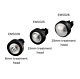 3 sized treatment heads for the EMS Primo Shockwave.
6mm, 15mm and 25mm