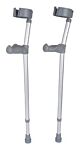 Ergonomic Hand Grip Height Adjustable Crutches - Pair-Double Below & Above Handle-83cm - 110cm