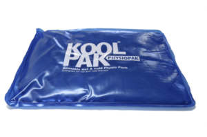 A reusable physio hot and cold pack designed for therapeutic temperature treatment, showing a blue 36 cm × 28 cm gel pack suitable for injury care, swelling reduction and rehabilitation.