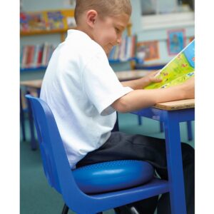 Wobble cushion used as an active seating aid on a classroom chair at Trimbio
